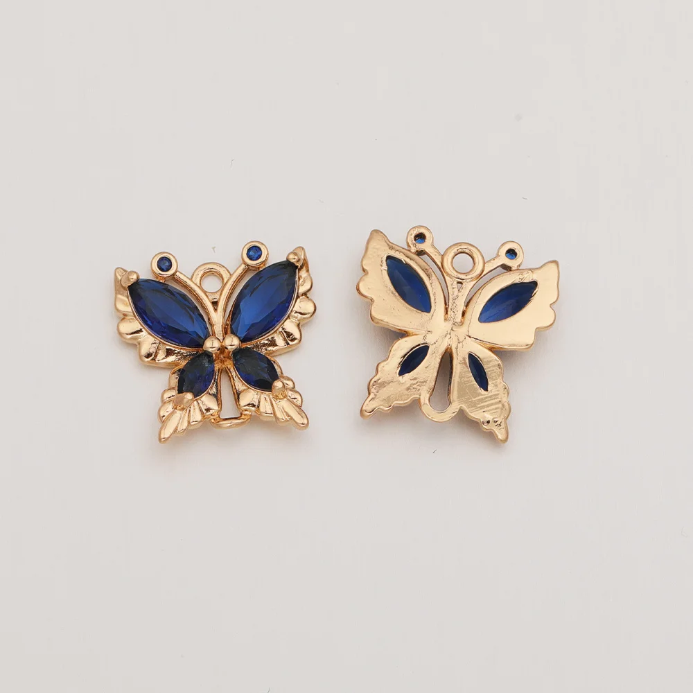 Cordial Design 50Pcs CZ Rhinestone Charms/Hand Made/Butterfly Pendant/Earrings Accessories/Jewelry Findings & Components #193702 - cordial