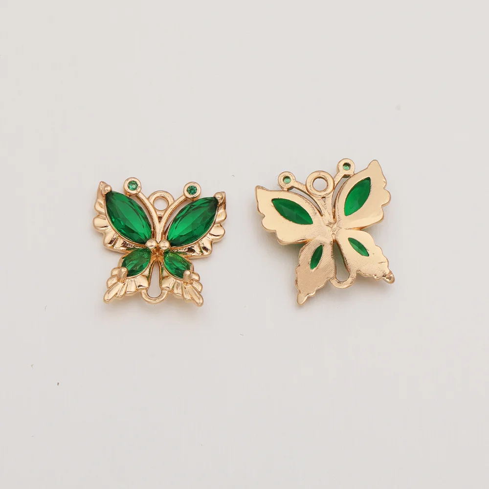 Cordial Design 50Pcs CZ Rhinestone Charms/Hand Made/Butterfly Pendant/Earrings Accessories/Jewelry Findings & Components #193702 - cordial