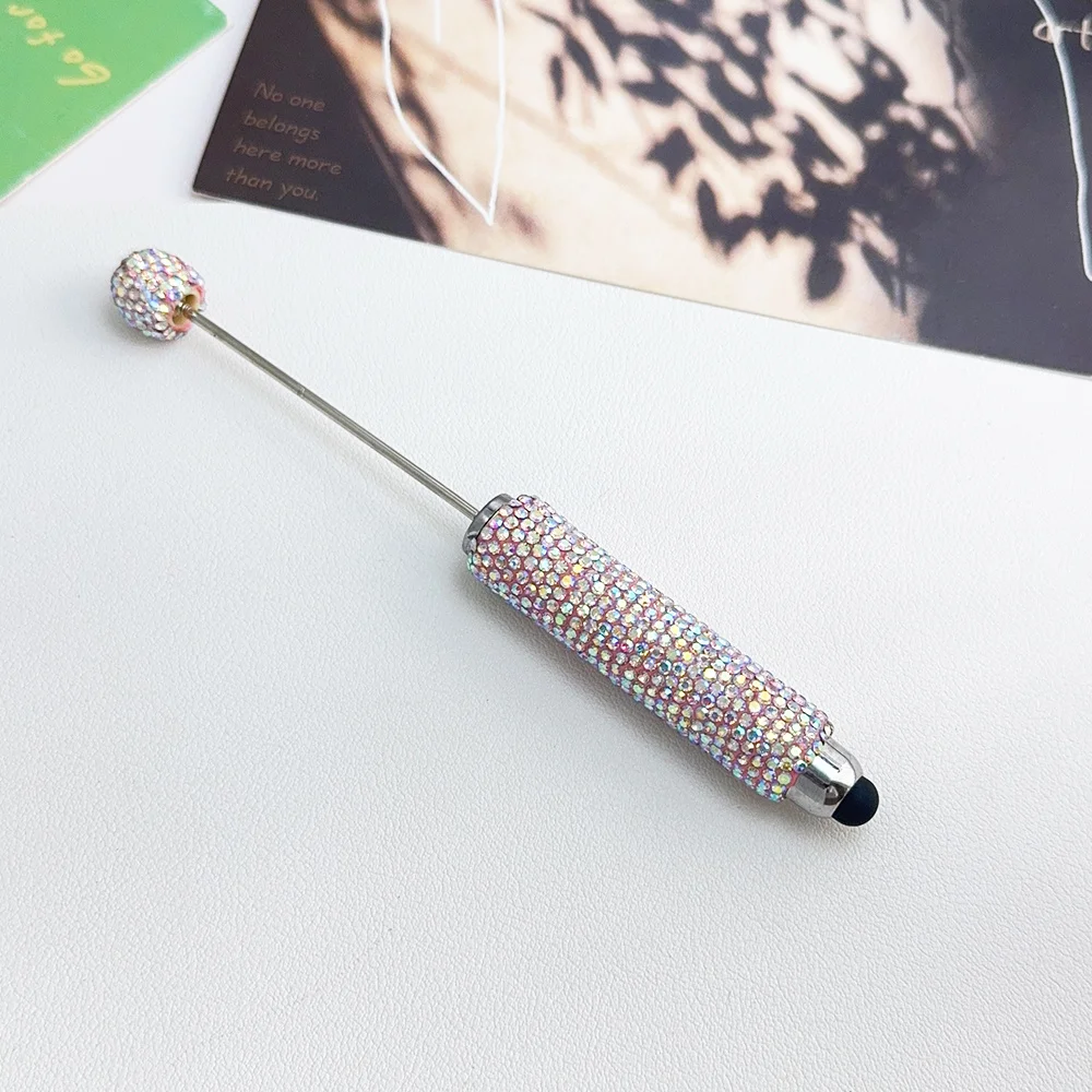 Cordial Design 20Pcs 15*137MM DIY Jewelry/Beaded Pen Accessories/Hand Made/Rhinestone Plastic Pens/Beadable Pen Findings #18125 - cordial