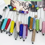 Cordial Design 20Pcs 15*137MM DIY Jewelry/Beaded Pen Accessories/Hand Made/Rhinestone Plastic Pens/Beadable Pen Findings #18125 1