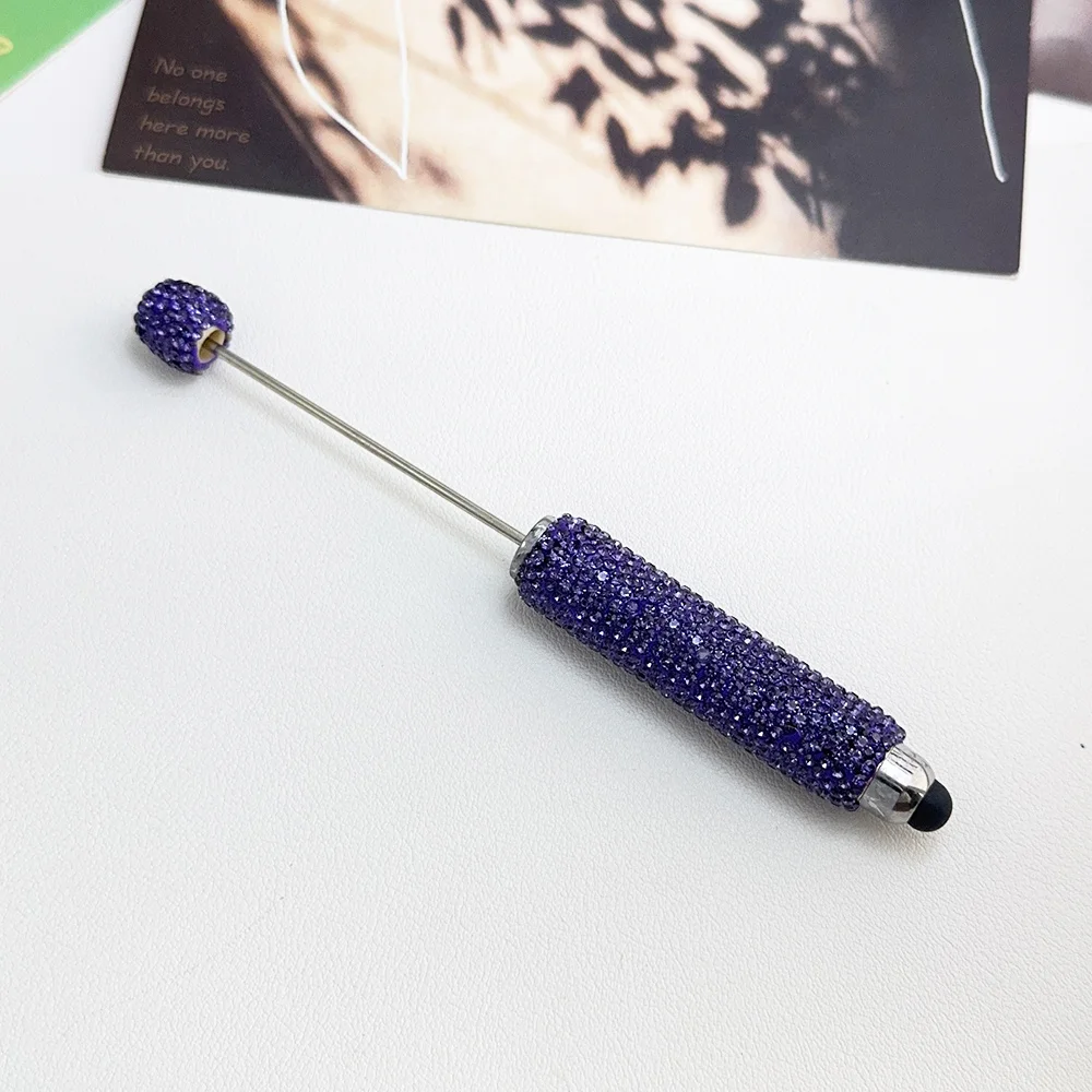 Cordial Design 20Pcs 15*137MM DIY Jewelry/Beaded Pen Accessories/Hand Made/Rhinestone Plastic Pens/Beadable Pen Findings #18125 - cordial