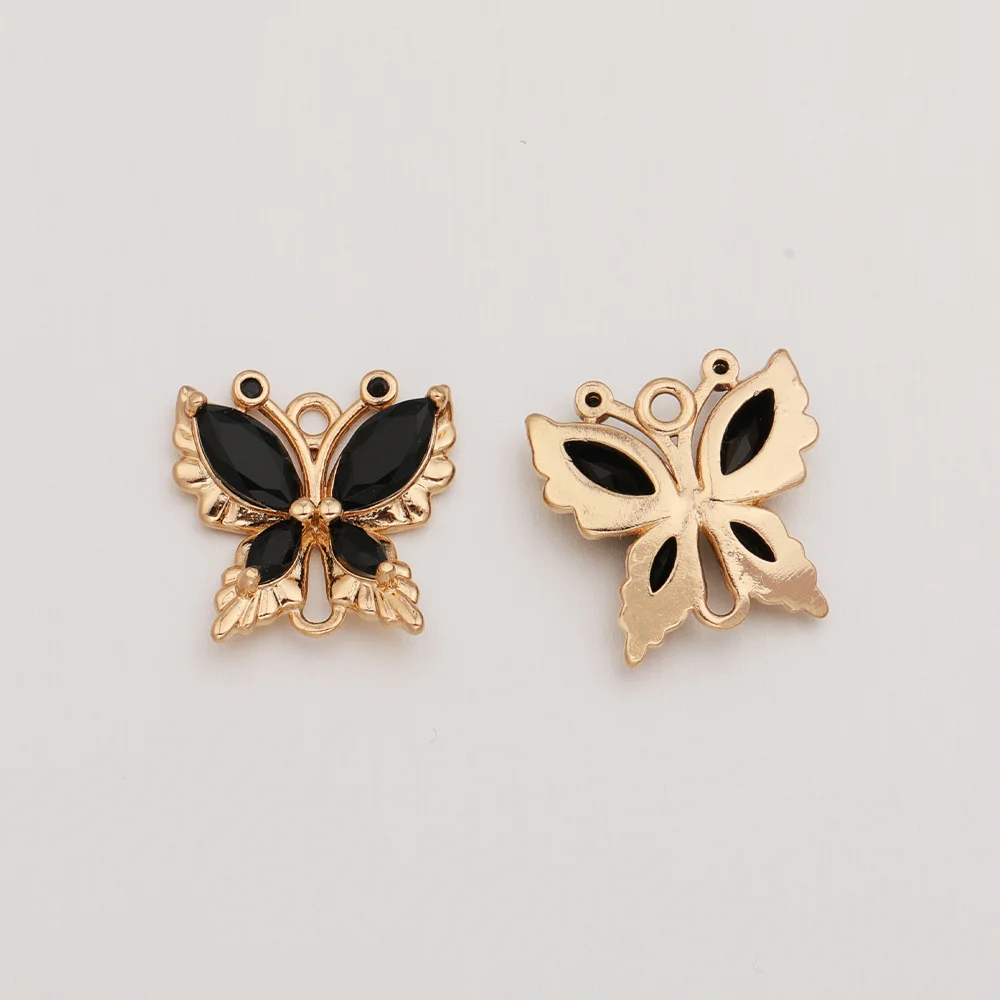 Cordial Design 50Pcs CZ Rhinestone Charms/Hand Made/Butterfly Pendant/Earrings Accessories/Jewelry Findings & Components #193702 - cordial