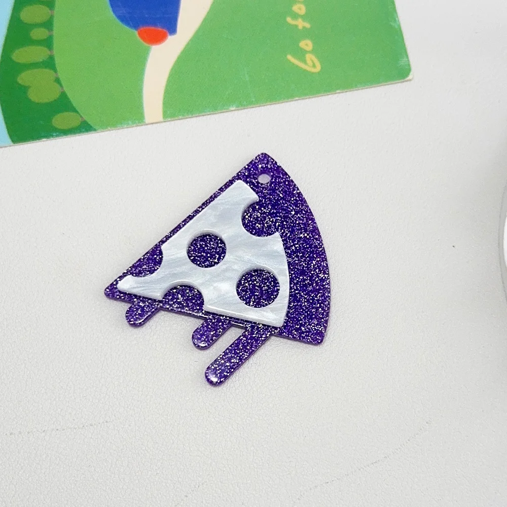 Cordial Design 50Pcs DIY Acrylic Charms/Hand Made/Pendant For Hand Bag/Jewelry Findings & Components/Bear Pizza Shape #193613 - cordial
