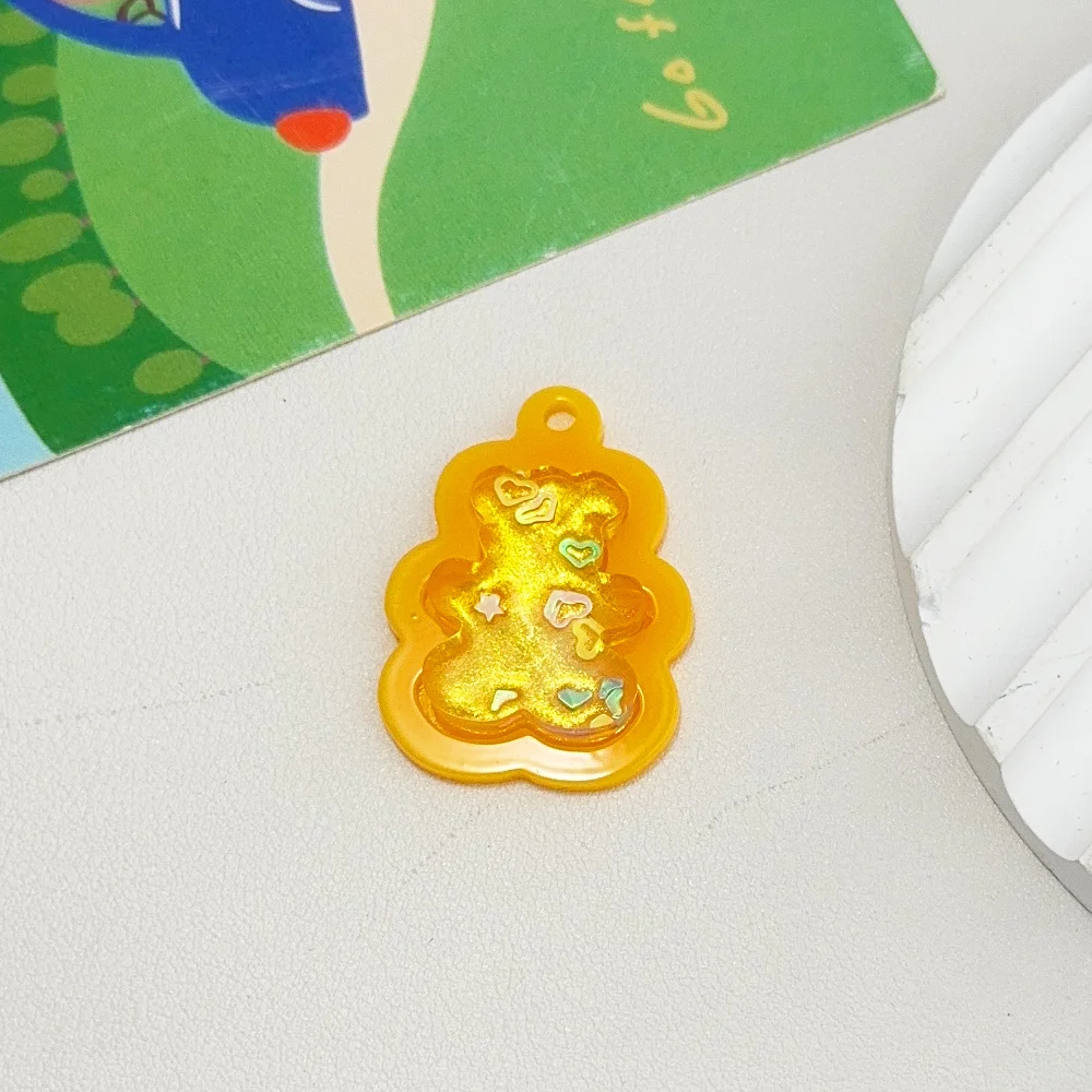 Cordial Design 50Pcs DIY Acrylic Charms/Hand Made/Pendant For Hand Bag/Jewelry Findings & Components/Bear Pizza Shape #193613 - cordial