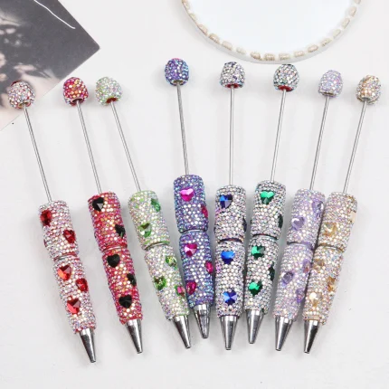 Cordial Design 20Pcs 16*154MM Beaded Pen Accessories/DIY Jewelry/Rhinestone Plastic Pens/Beadable Pen Findings/Hand Made #18249 1