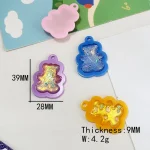 Cordial Design 50Pcs DIY Acrylic Charms/Hand Made/Pendant For Hand Bag/Jewelry Findings & Components/Bear Pizza Shape #193613 4