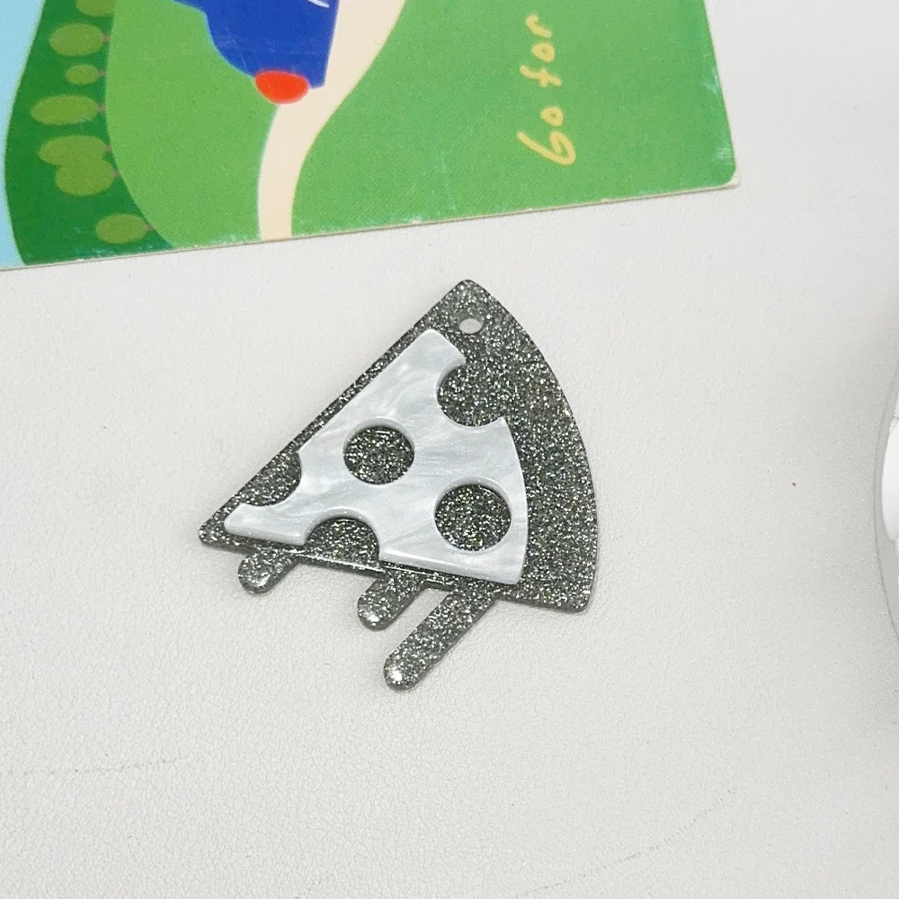 Cordial Design 50Pcs DIY Acrylic Charms/Hand Made/Pendant For Hand Bag/Jewelry Findings & Components/Bear Pizza Shape #193613 - cordial