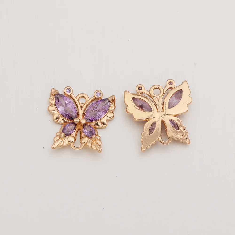 Cordial Design 50Pcs CZ Rhinestone Charms/Hand Made/Butterfly Pendant/Earrings Accessories/Jewelry Findings & Components #193702 - cordial
