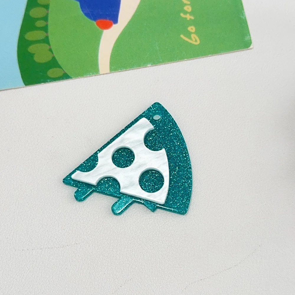 Cordial Design 50Pcs DIY Acrylic Charms/Hand Made/Pendant For Hand Bag/Jewelry Findings & Components/Bear Pizza Shape #193613 - cordial