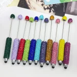 Cordial Design 20Pcs 15*137MM DIY Jewelry/Beaded Pen Accessories/Hand Made/Rhinestone Plastic Pens/Beadable Pen Findings #18125 5