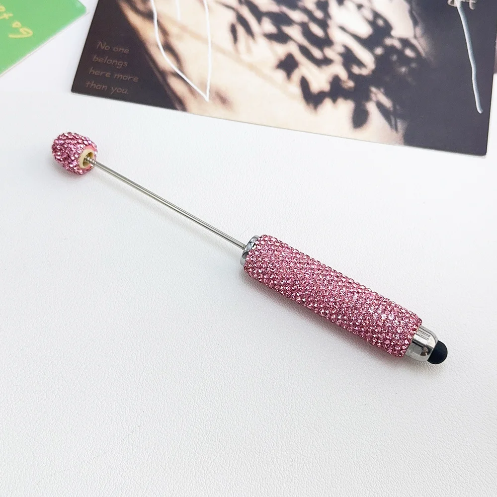 Cordial Design 20Pcs 15*137MM DIY Jewelry/Beaded Pen Accessories/Hand Made/Rhinestone Plastic Pens/Beadable Pen Findings #18125 - cordial
