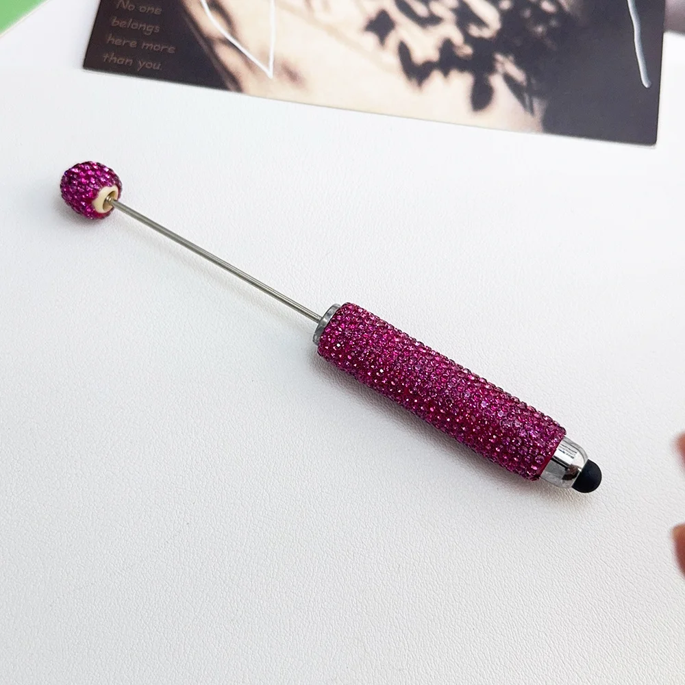 Cordial Design 20Pcs 15*137MM DIY Jewelry/Beaded Pen Accessories/Hand Made/Rhinestone Plastic Pens/Beadable Pen Findings #18125 - cordial