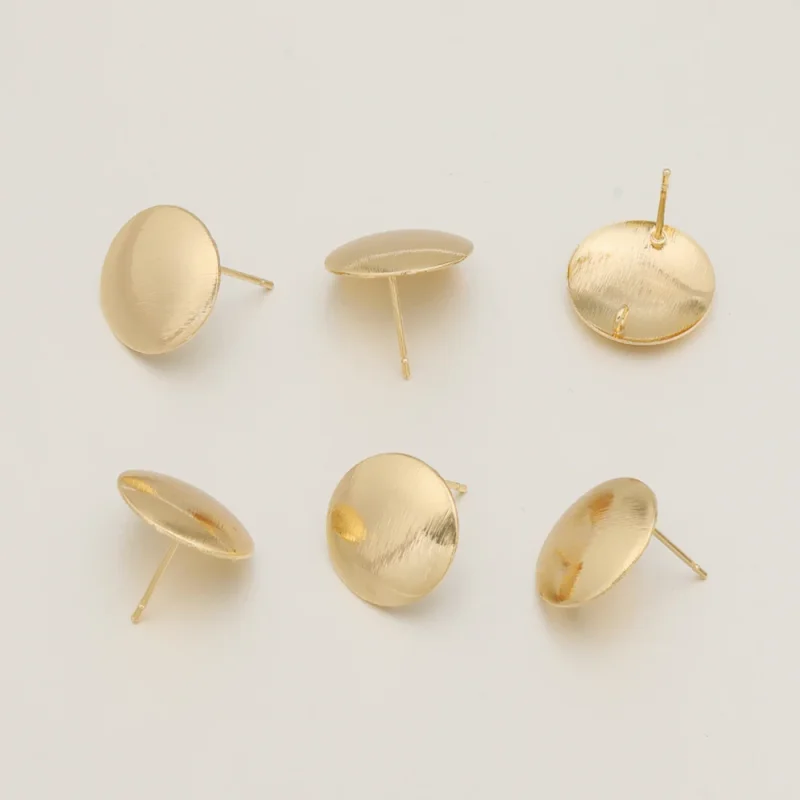 Cordial Design 15*15MM 50Pcs Earrings Stud/Copper/Hand Made/Genuine Gold Plating/Round Shape/DIY/Jewelry Accessories #194423 1