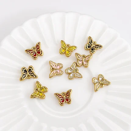 Homepage v2 33 Butterfly stainless steel charms